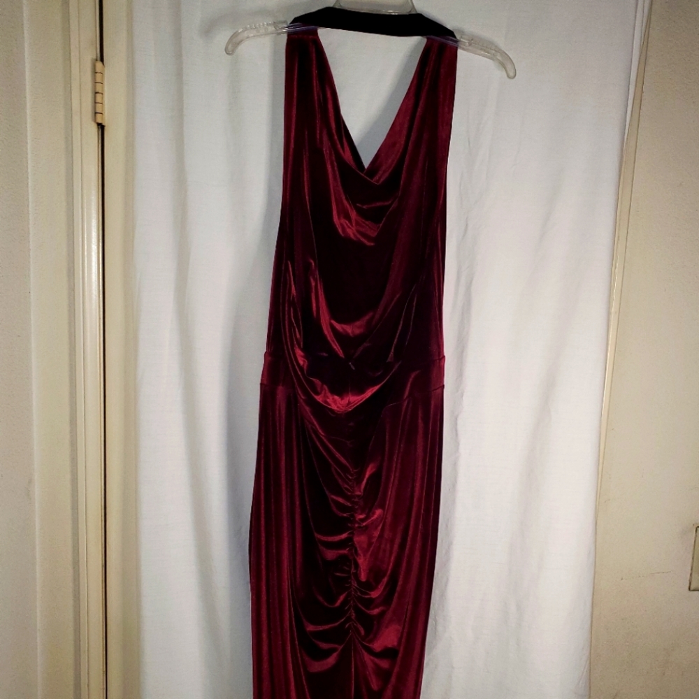 Burgundy long dress